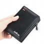Men's Leather Wallet Zipper Purse ID Bifold Credit Card Holder Pocket Billfold