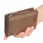 Men's Leather Wallet Zipper Purse ID Bifold Credit Card Holder Pocket Billfold