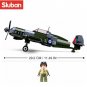 WW2 German Bomber Aircraft Building Blocks Military MOC Brick DIY Model Kids Toy