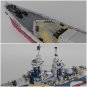 French Battleship Richelieu DIY Model Building Blocks Warship MOC Bricks Toy Set