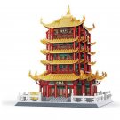 China Yellow Crane Tower DIY Model Building Blocks Sets Street MOC Bricks Toys