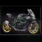 Building Blocks Set MOC H2R Racing Motorcycle Brick DIY 1:5 Model Kids Toy
