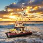 Old Fishing Boat Model Ship Collection Building Blocks Set Bricks Toy Kids Gift