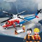 Sea Army Rescue Helicopter Building Blocks Military MOC Brick Model Kids DIY Toy