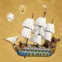 Pirates Royal Fleet Sun Ship DIY Model Building Blocks MOC Sets Bricks Toys Set