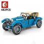 Classic Car Building Blocks Set MOC City Vintage DIY Model Bricks Toy Collection