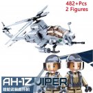 Military MOC Building Blocks for AH1Z Gunship Armed Helicopter Bricks Model Toys Military MOC Building Blocks for AH1Z Gunship Armed Helicopter Bricks Model Toys