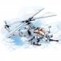 Military MOC Building Blocks for AH1Z Gunship Armed Helicopter Bricks Model Toys