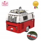 Caravan Camping Trailer for 10220 T1 Bus Model Building Blocks MOC Bricks Toys