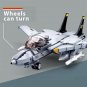 Military MOC Building Blocks for F14D US Fighter Jet Aircraft Bricks Model Toys