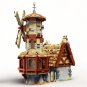 Medieval Windmill Town Building Blocks MOC Bricks Toys Set DIY Models Kids Gift