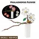 Phalaenopsis Flower Model Building Blocks Set Decoration Gift Bricks Toy 450+pcs