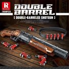Double Barrel Shotgun Building Blocks Military MOC Gun Bricks DIY Model Kids Toy