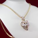 Gold Chain With Diamonds Surrounding the By a Lion Head that is uncursted with Diamonds