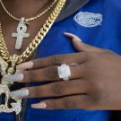 Neck lace and Gold Rings with Diamonds Everywhere
