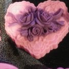 Rose heart lavender goat milk soap