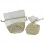 20pcs Organza Gift Jewelry Packaging Bag 13x13x7cm Linen Jute Drawstring Pouch Wedding Favor Bag