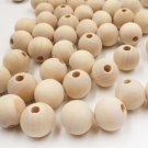300pcs 10mm Natural Color Wood Beads Round Spacer Wooden Beads Wooden Balls For Charm Bracelete