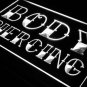 Body Piercing Tattoo Shop Wall Decor LED Neon Sign