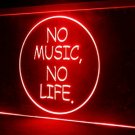 No Music No Life LED Neon Light Sign Bar Beer Roll Rock Luminous Display Glowing