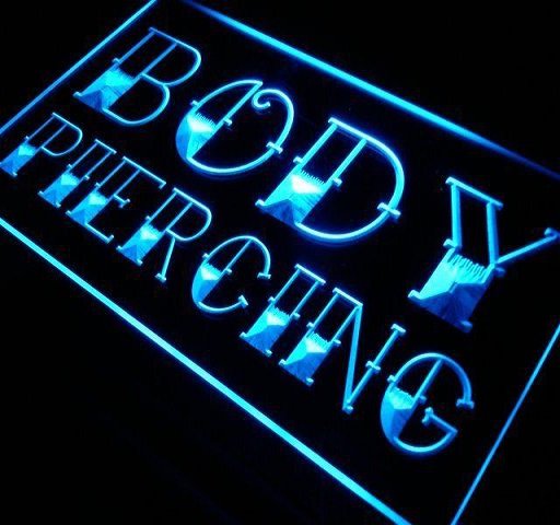 Body Piercing Tattoo Shop Wall Decor LED Neon Signs