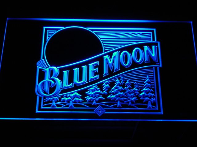 Blue Moon Beer Bar Pub Club LED Neon Light Sign