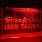 Pirate Girl Looking for Booty Bar 3D LED Neon Sign Illuminated Sign Luminaire