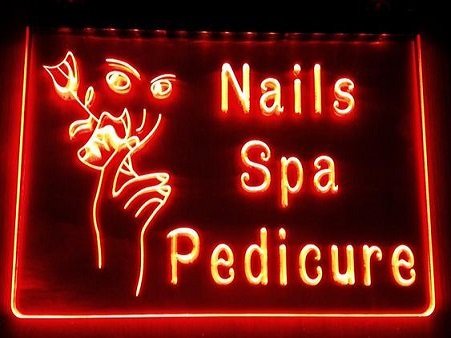 Nails Spa Pedicure Beauty Salon Neon Light Signs hang sign decor shop craft