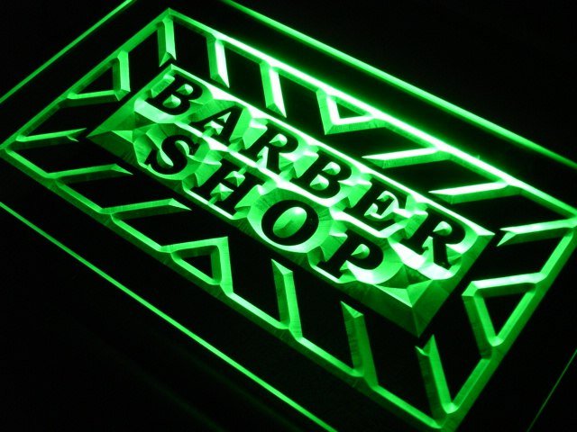 Barber Shop Neon Sign hang sign decor craft display glowing