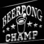 Beer Pong Champ Beer LED Neon Light Sign Bar Pub Club hang sign home decor craft