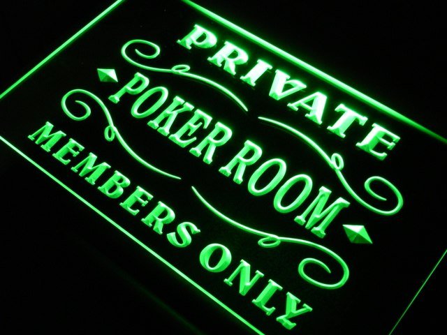 Private Poker Room Members Casino Bar LED Neon Sign Luminous Display Glowing