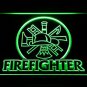 Fire Fighter Ladder AXE Helmet LED Neon Light Sign hang Man Cave Display Glowing