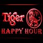 Tiger Happy Hour Beer 3D Neon Light Sign Bar Pub Club Luminous Display Glowing