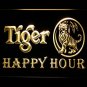 Tiger Happy Hour Beer 3D Neon Light Sign Bar Pub Club Luminous Display Glowing