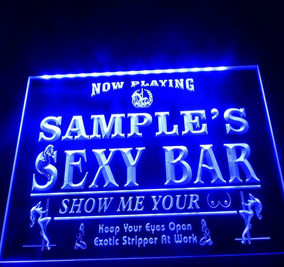 Name Personalized Custom Sexy Bar Now Playing Stripper Bar Beer Neon Sign decor