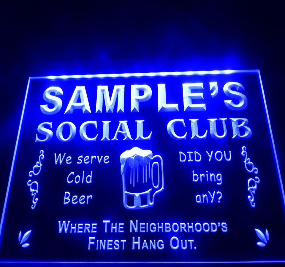 Name Personalized Custom Social Club Home Bar Beer LED Neon Light Sign crafts