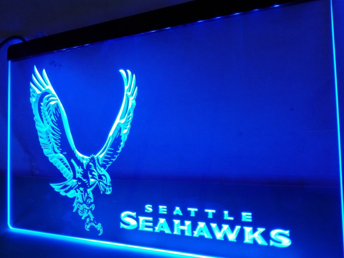 Seattle Seahawks LED Neon Light Sign home decor crafts glowing display