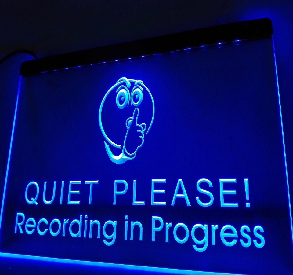 Recording in Progress Quiet Please LED Neon Light Sign decor craft