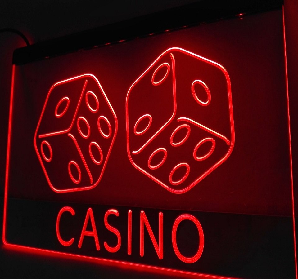 Casino Dice Lucky Game Bar Pub LED Neon Light Sign home decor crafts