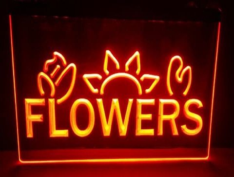 Flowers Logo Beer Bar Pub Club LED Neon Light Sign home decor crafts