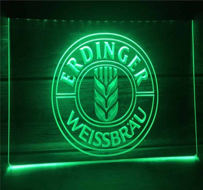 Erdinger Weissbrau beer LED Neon Light Sign bar pub club hang sign decor craft