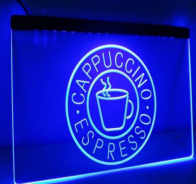 Espresso Cappuccino Coffee LED Neon Light Sign hang decor shop display craft