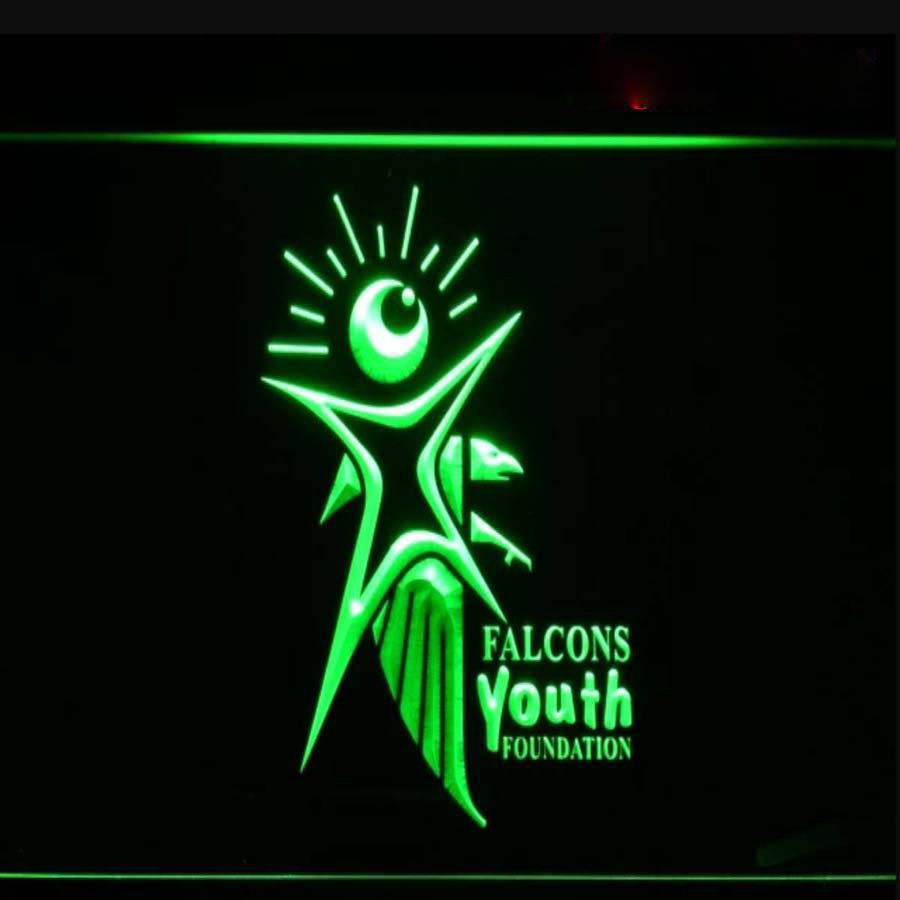 Atlanta Falcons Youth Foundation LED Neon hang signs wall craft display glowing