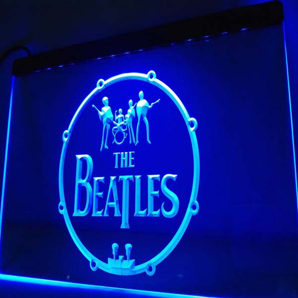 The Beatles Band Music Drums LED Neon Light Sign home decor crafts gift man cave