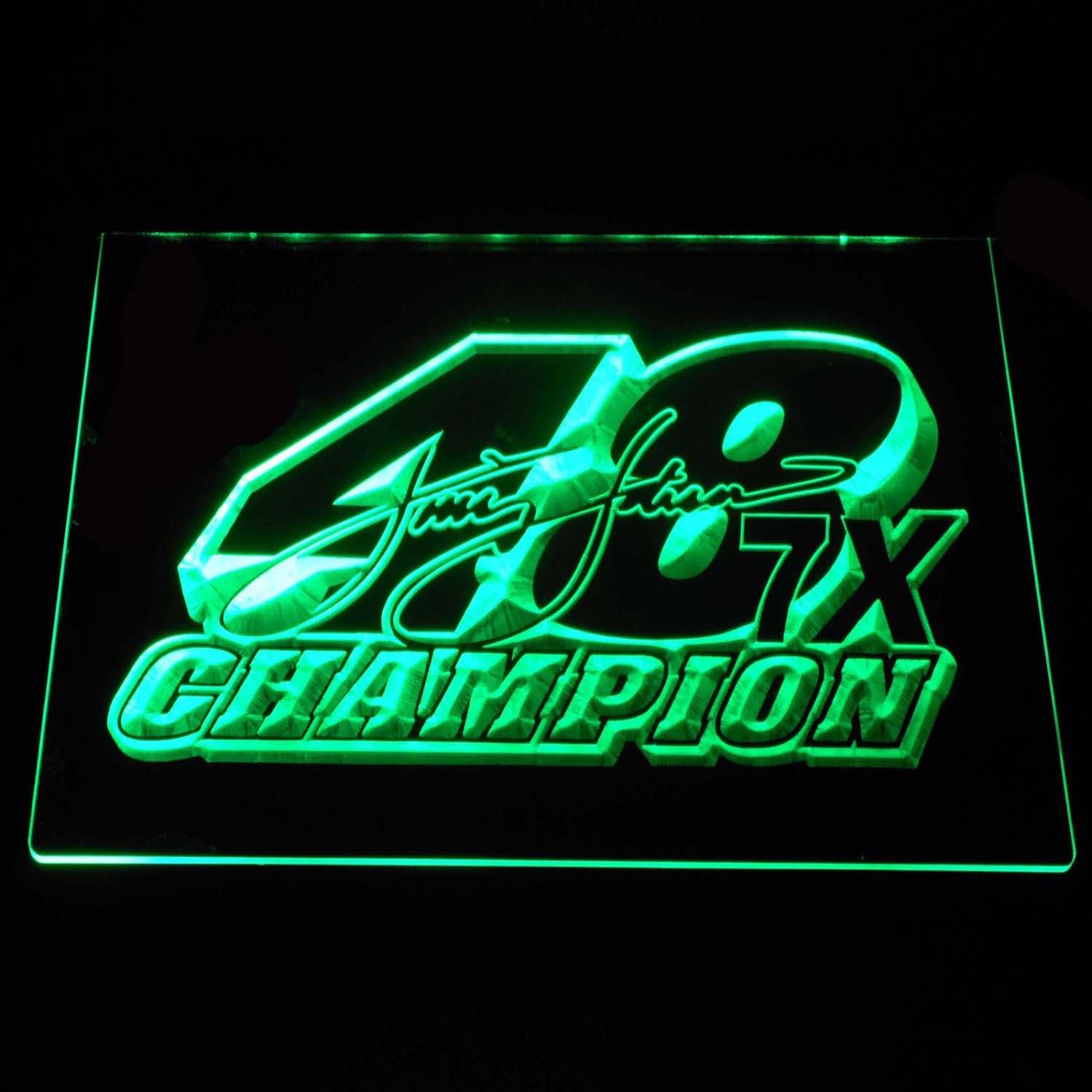 Jimmie Johnson Nascar 7X Champion LED Neon Sign Team fans gifts