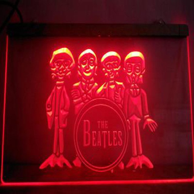 The Beatles Drum Band Music LED Neon Sign home decor craft display glowing