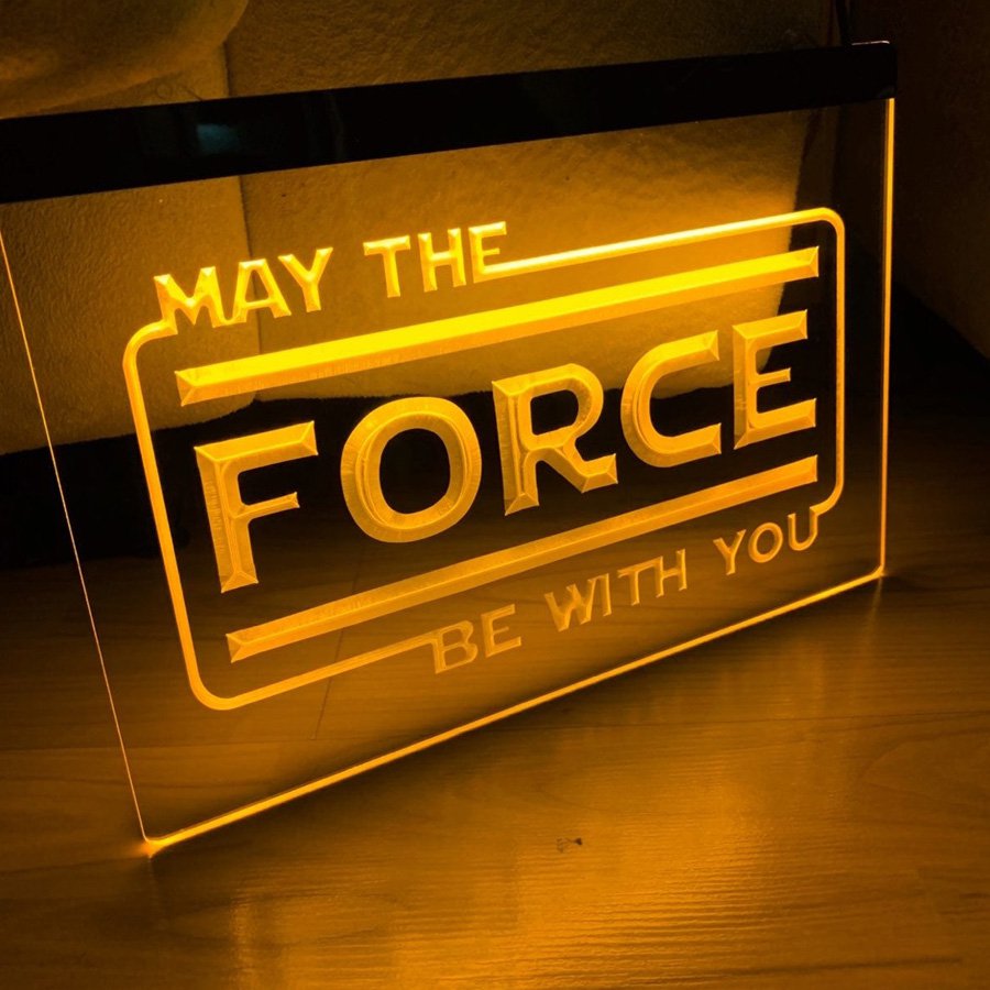 May The Force Be With You LED Neon Sign home decor craft display glowing