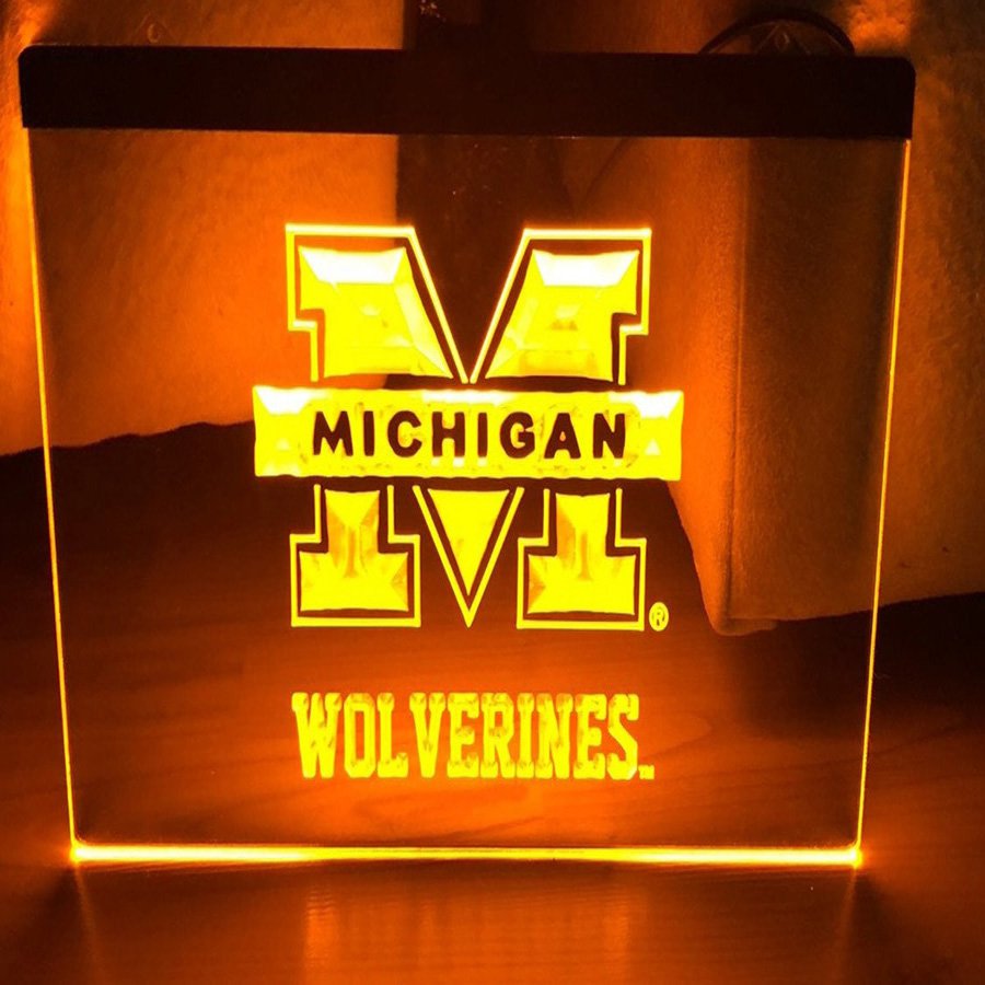 Michigan Wolverines Led Neon Sign home decor craft glowing