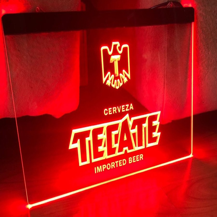 Tecate Cerveceria Beer Led Neon Sign home decor display glowing