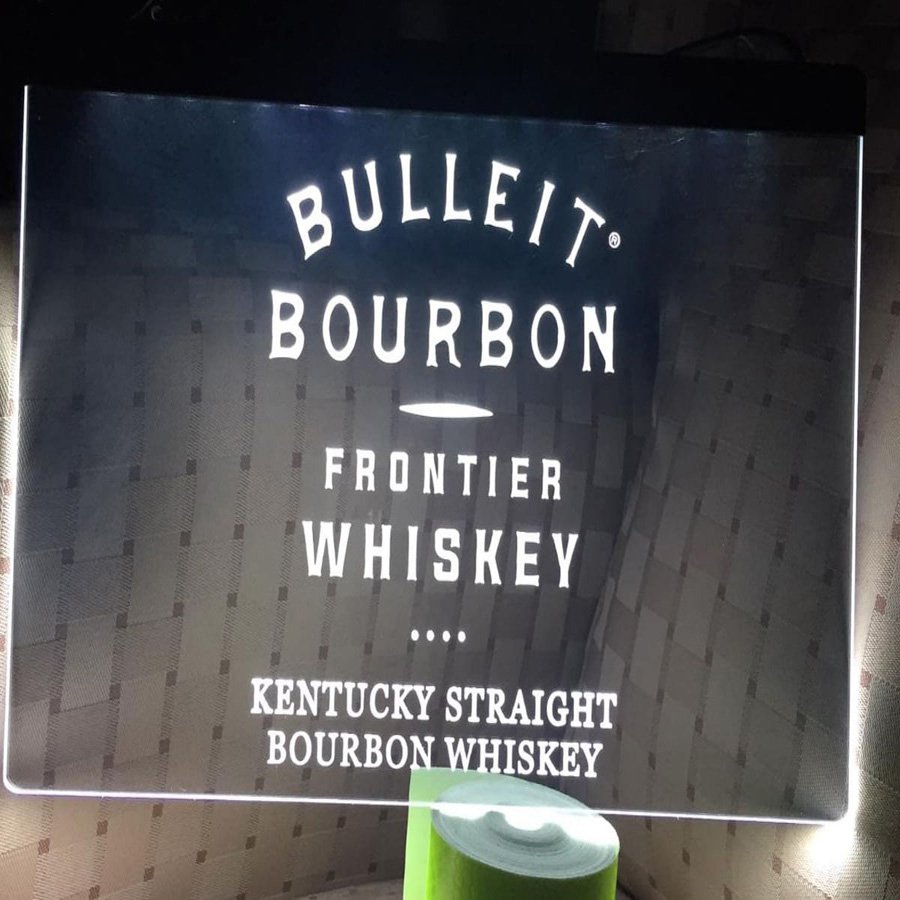 Bulleit Bourbon Whisky LED Neon Sign home decor craft display glowing